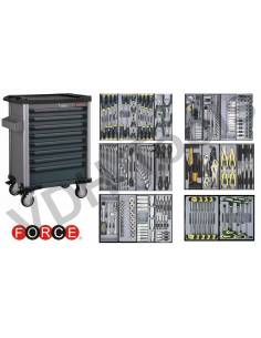 Garnitura večnamenskega ročnega orodja v predalniku s koleščki -...